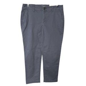 NWT LOFT Gray Chinos Straight Leg Cropped